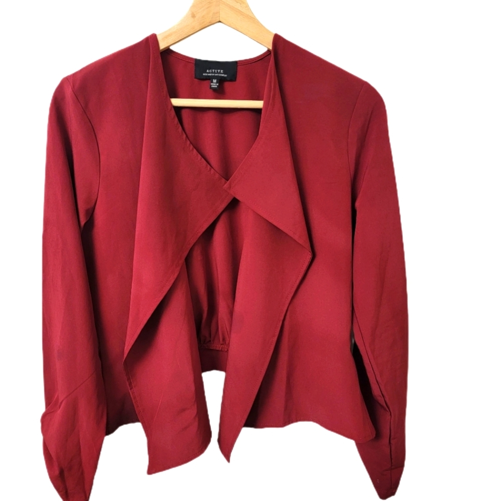 Cropped Open Blazer
